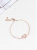 "Friendship Forever" Adjustable Oval Rhinestone Stretch Bracelet